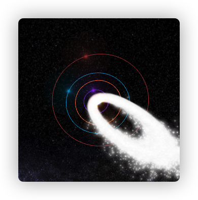 从太空看到的流星雨